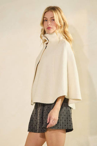 The Spencer Wool Blend Cape