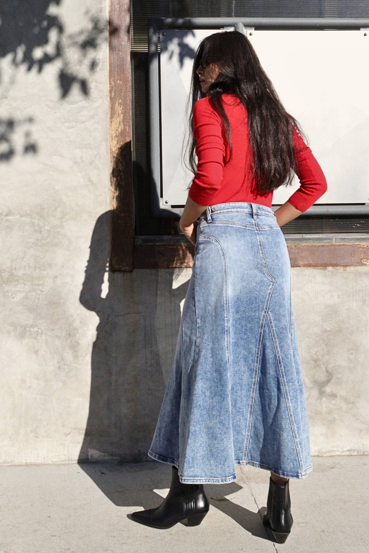 The Desiree Denim Maxi Skirt