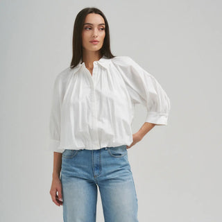 The Fiona Short Sleeve Bubble Hem Blouse