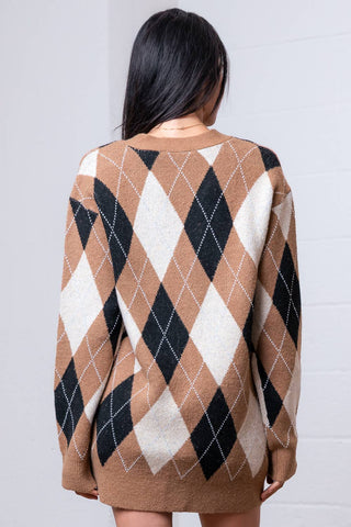 The Quinn Argyle Cardigan