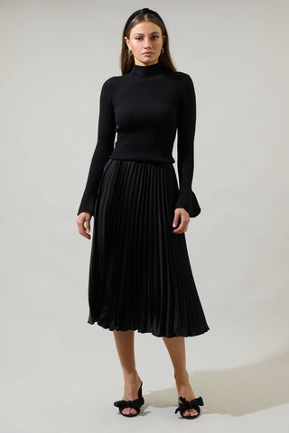 Frontier Belle Bell Sleeve Mock Neck Sweater