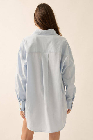The Skyline Oversized Button-Down Shirt Dress