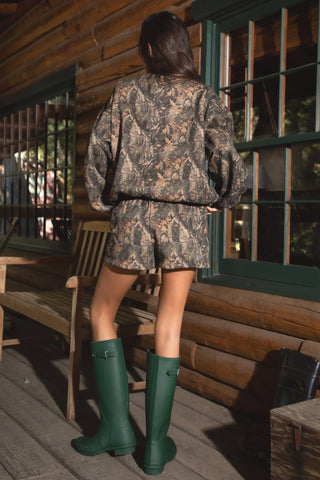 The Bayou Dark Woodland Camo Lounge Fleece Sweatshirt
