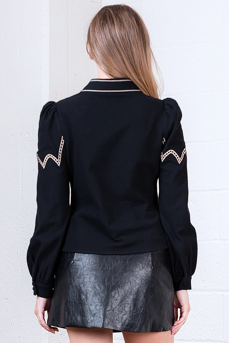 The Miranda Rose Embroidered Top