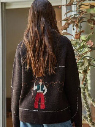 The Rowdy Cowboy Graphic Zip Cardigan