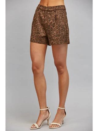The Camille Animal Print Faux Suede Short