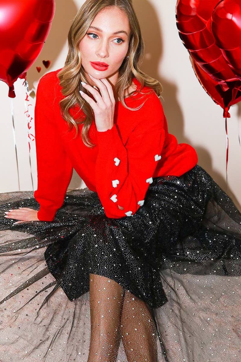 The Sweetheart Ribbed Knit Sweater