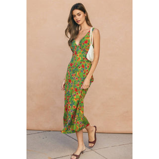 The Flora V-Neck Midi Dress