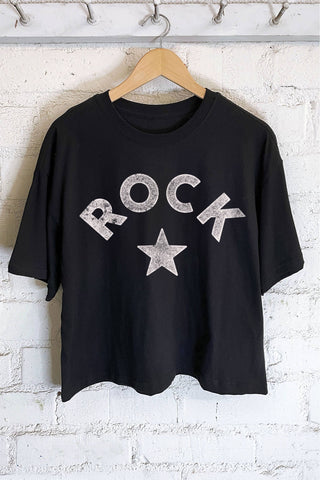 The Rock Star Graphic Long Crop Top