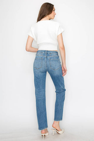 The Fae Western Detailed High Rise Straight Jeans
