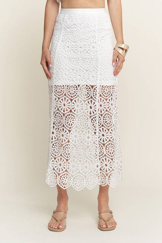 The Sunny Lace Midi Skirt