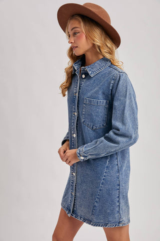 The Sandra Denim Shirt Dress