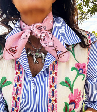 The Zuni Embroidered Bandana
