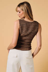 The Boat Neck Ruched Top