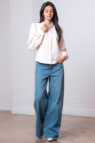 The Tatum Studded Western Blouse