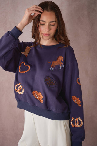 The Rodeo Nights Embroidered Sweatshirt