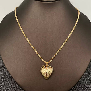 The Floral Heart Locket Necklace