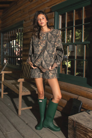 The Bayou Dark Woodland Camo Lounge Fleece Sweatshirt