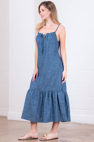 The Summer Skies Chambray Maxi Dress