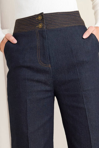 The Saddle Stitch Wide Leg Denim