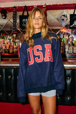 The 'USA & FLAG' Reversible Mock Neck Sweatshirt