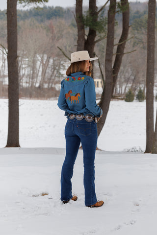 The Tasha Polizzi Archie Denim Embroidered Shirt