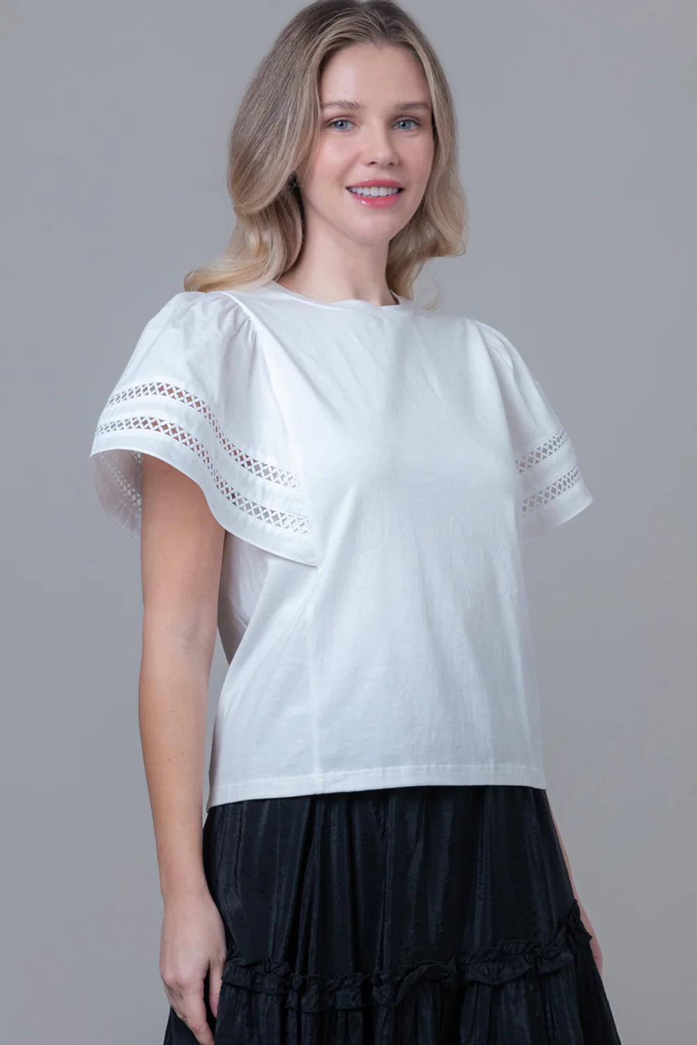 Sundown Lace Trim Blouse