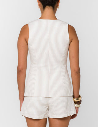The Mesa Stripe Vest & Short Set