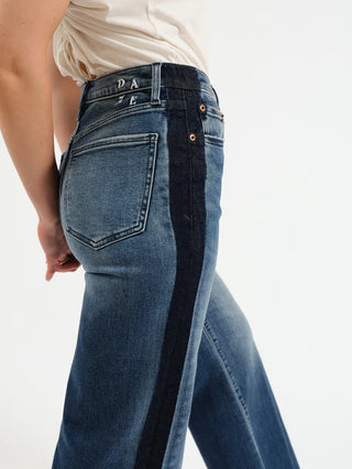 The Far Out High Rise Wide Leg Tuxedo Jean