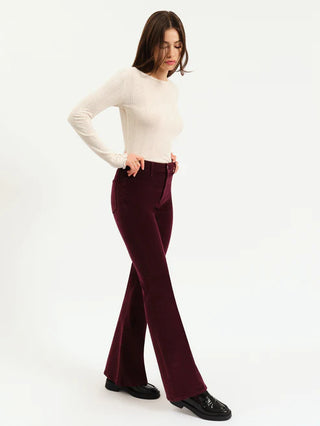 The Sunset Flare in Fig Corduroy