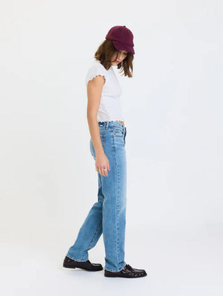 The Rebel Mid Rise Slim Straight Jean