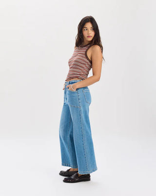 The Valley Girl Wide Leg Ankle Jean in Fave