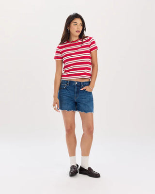 The Crossroads Mid Rise Loose Short in Currents