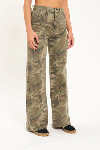 The Far Out Patch Pocket High Rise Wide Leg in Hideaway Camo