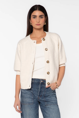 The Felicia Cardigan in Vanilla Ice