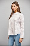 The Tan & White Striped Button Down Shirt