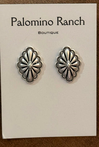 The Diamond Shape Concho Earrings