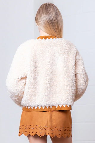The Madeline Suede + Sherpa Jacket