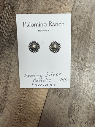The 205 Sterling Silver Concho Earrings