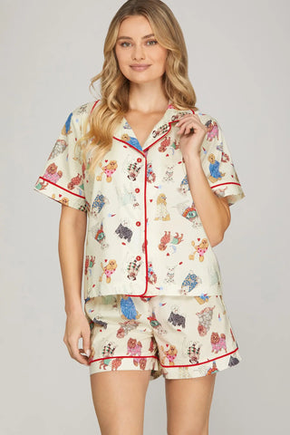 The Pampered Pups Pajama Set