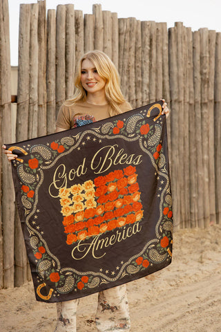 Rodeo Quincy God Bless America Wild Rag