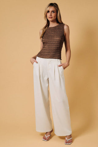 The Boat Neck Ruched Top