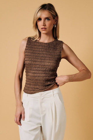 The Boat Neck Ruched Top