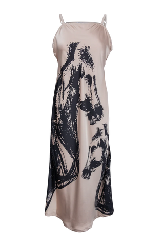 The Mustang Silky Horse Maxi Dress