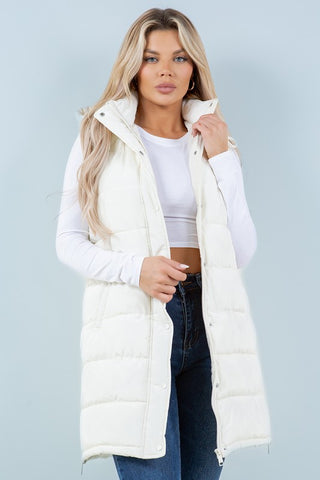 The Aspen Fur Lined Long Puffer Vest