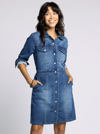 The Norma Snap Denim Dress