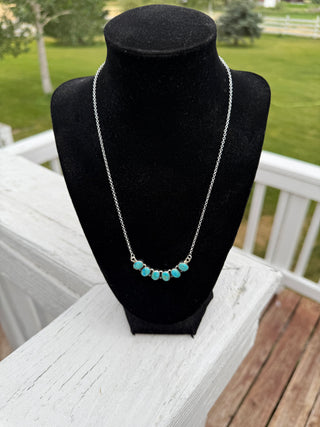 The Sterling Silver and Kingman Turquoise Necklace