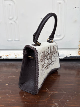 Crossbody Genuine Western Leather Top Handle Bag