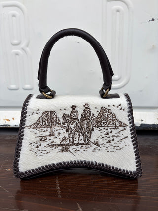 Crossbody Genuine Western Leather Top Handle Bag