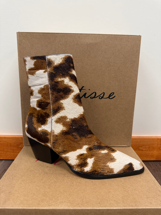 Cow Print Booties